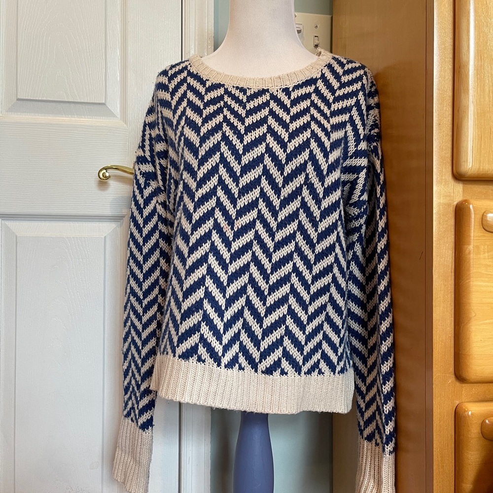 Jack Blue and White Sweater